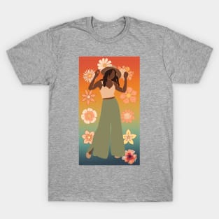 Flowers and Woman T-Shirt